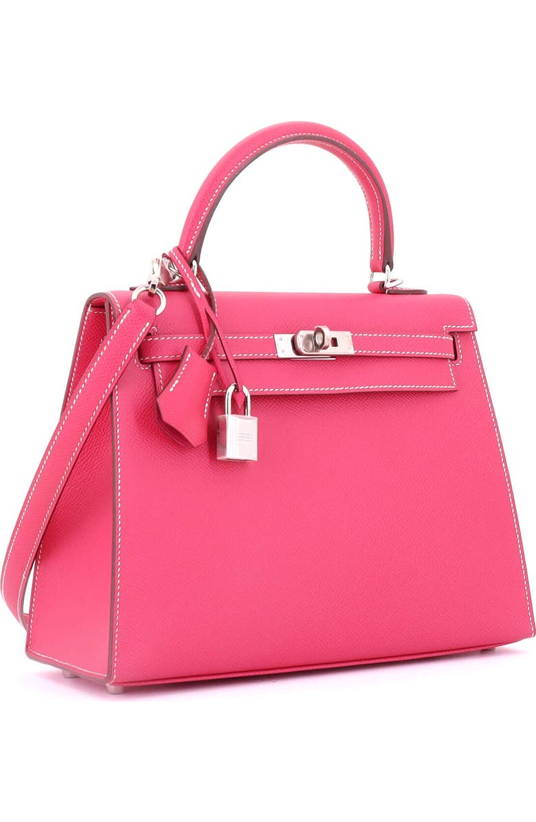 Pre-Owned Hermes Kelly Handbag Pink Epsom with Palladium Hardware 25, Alternate, color, Rose Tyrien