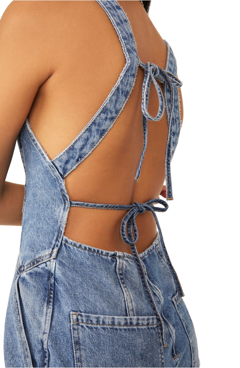Free People Kendra Denim Jumpsuit, Alternate, color, 
