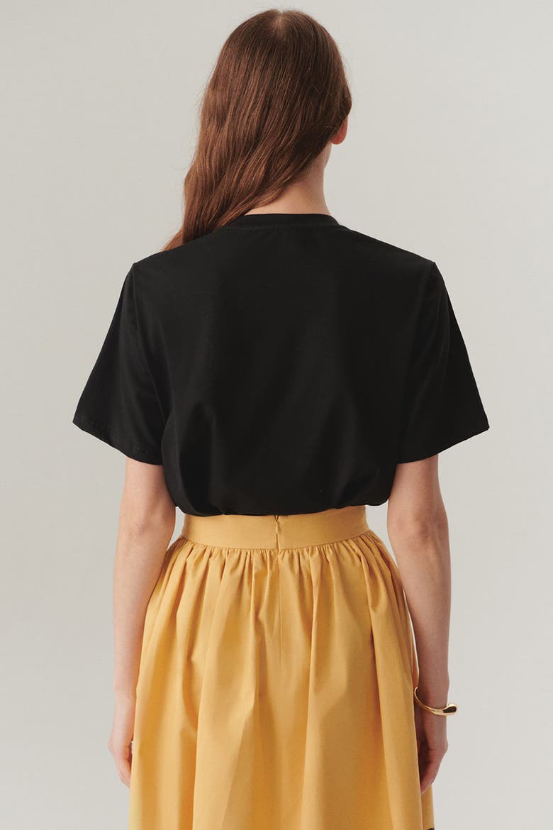 Liliana Short Sleeve Crew Neck Tshirt, Alternate, color, BLACK