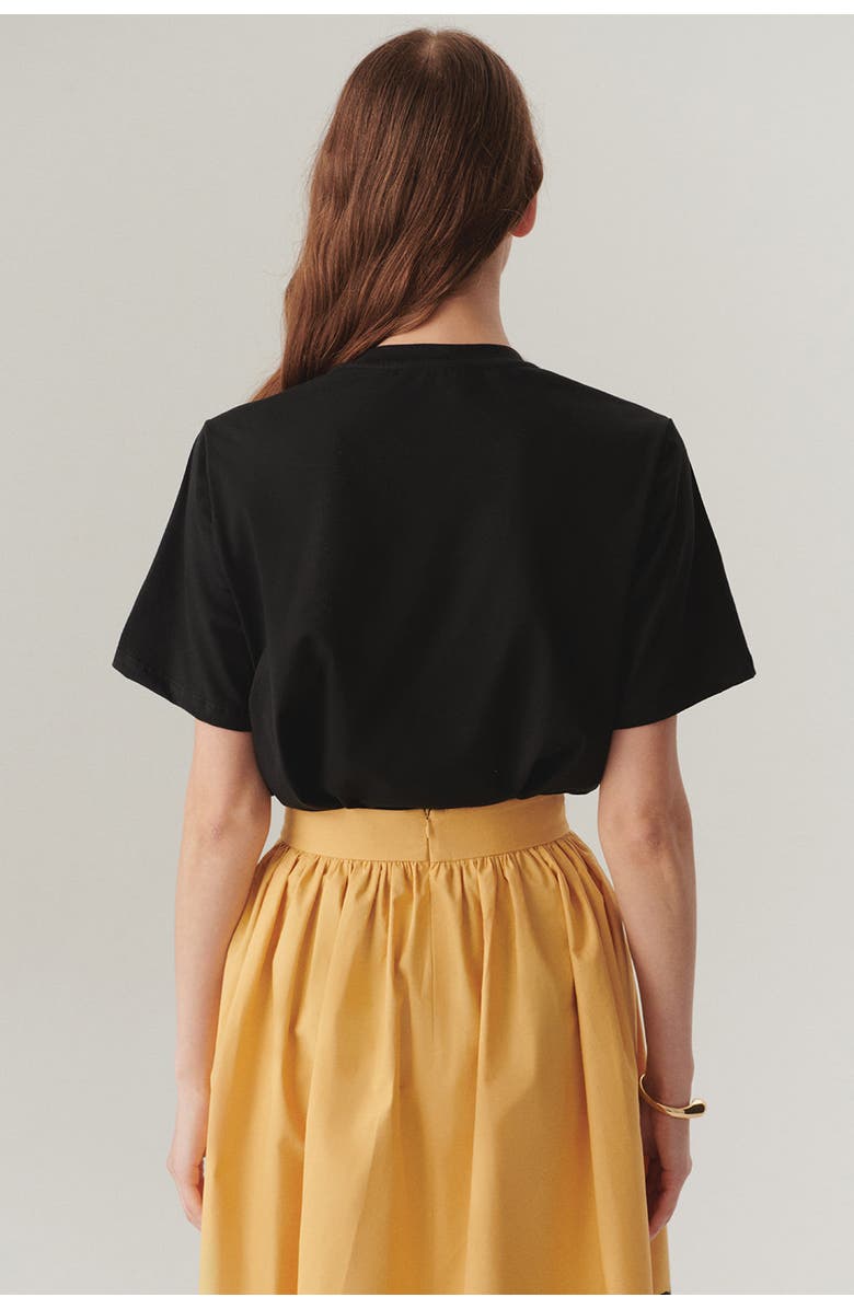 Exquise Liliana Knit Tshirt, Alternate, color, Black