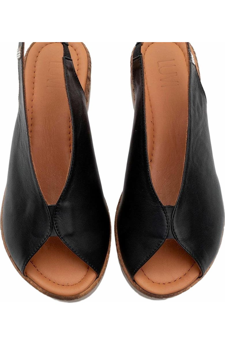 Forever & Always Shoes Blom Leather Platform Sandal, Alternate, color, Black Leather