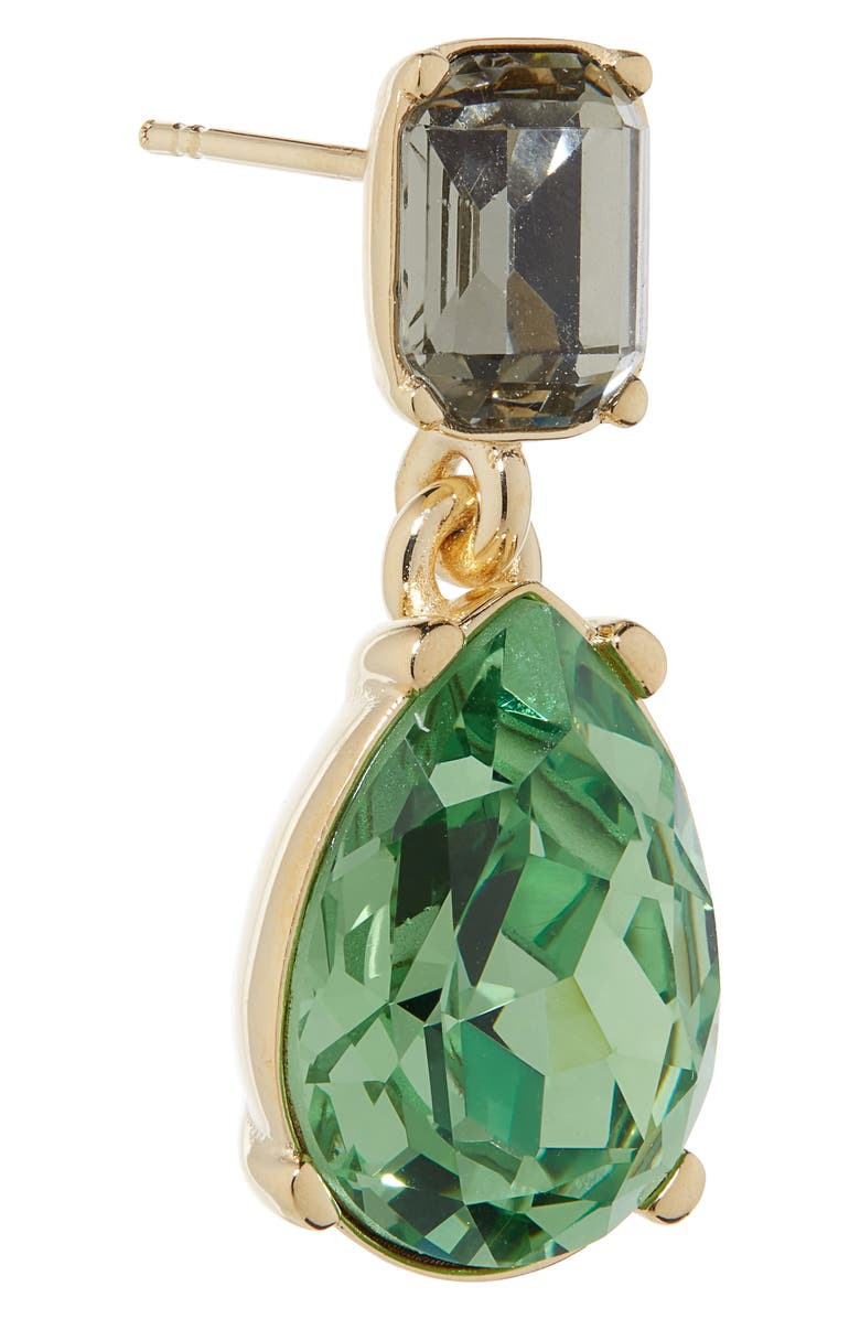 Oscar de la Renta Crystal Drop Earrings, Alternate, color, Peridot