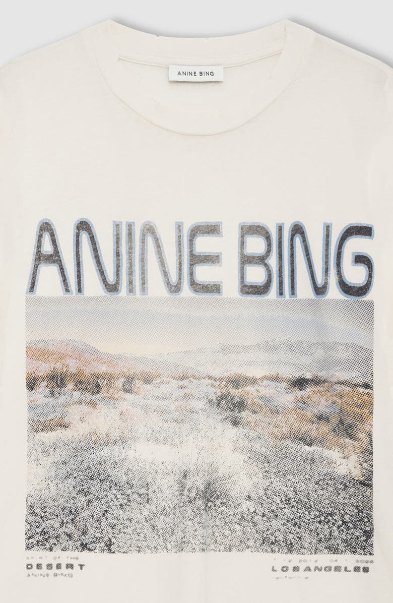 ANINE BING Cade Tee, Alternate, color, Off White Wildflowers