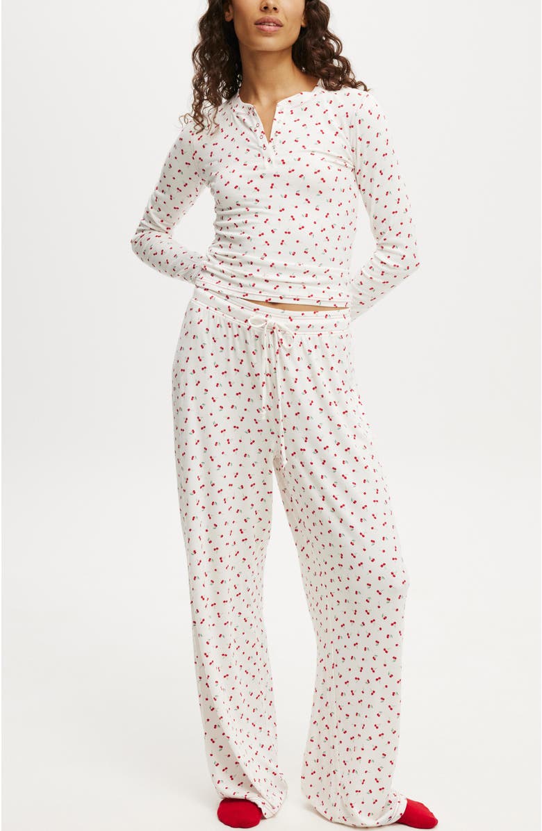 COTTON ON BODY Women's Airy Soft Henley Long Sleeve, Alternate, color, 