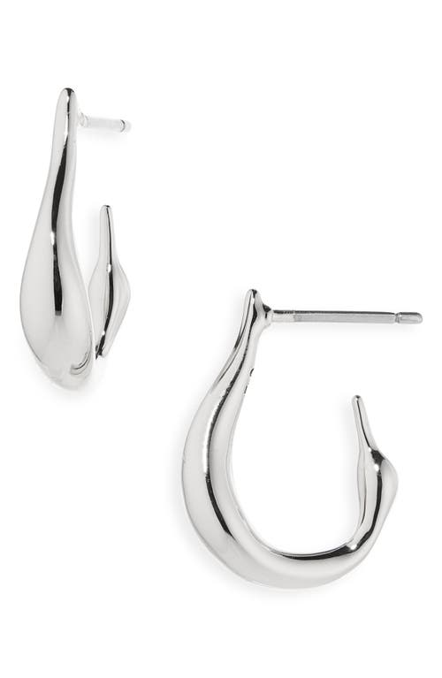 Jenny Bird Mini Collette Hoop Earrings In Silver