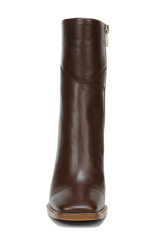 Franco Sarto Stevie Womens Zipper Square Toe Booties In Brown