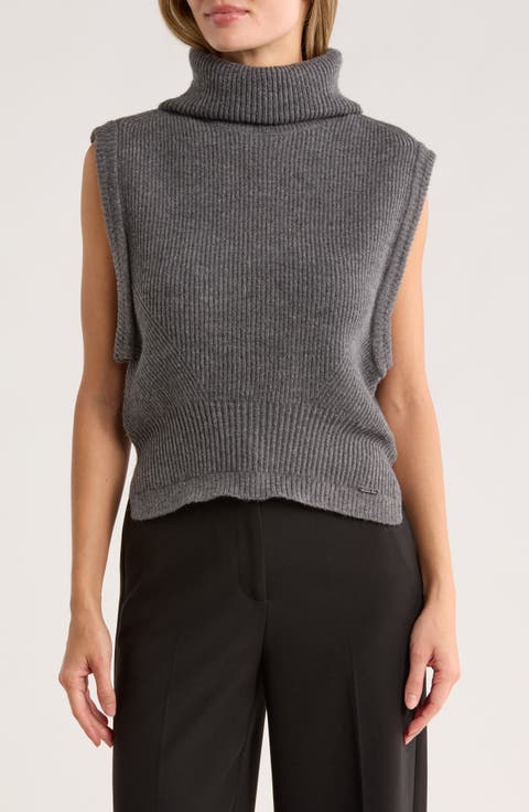 Sleeveless Turtleneck Sweater