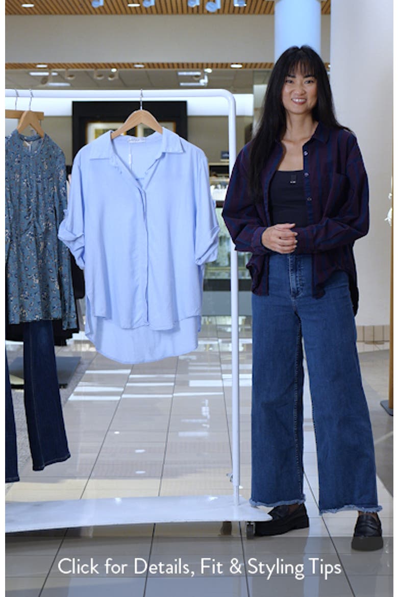 Shelley Roll Tab Cuff Button-Up Shirt video