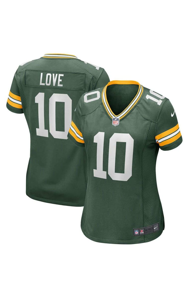 Nike Women's Nike Jordan Love Green Green Bay Packers Game Jersey, Main, color, Green