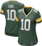 Nike Women's Nike Jordan Love Green Green Bay Packers Game Jersey