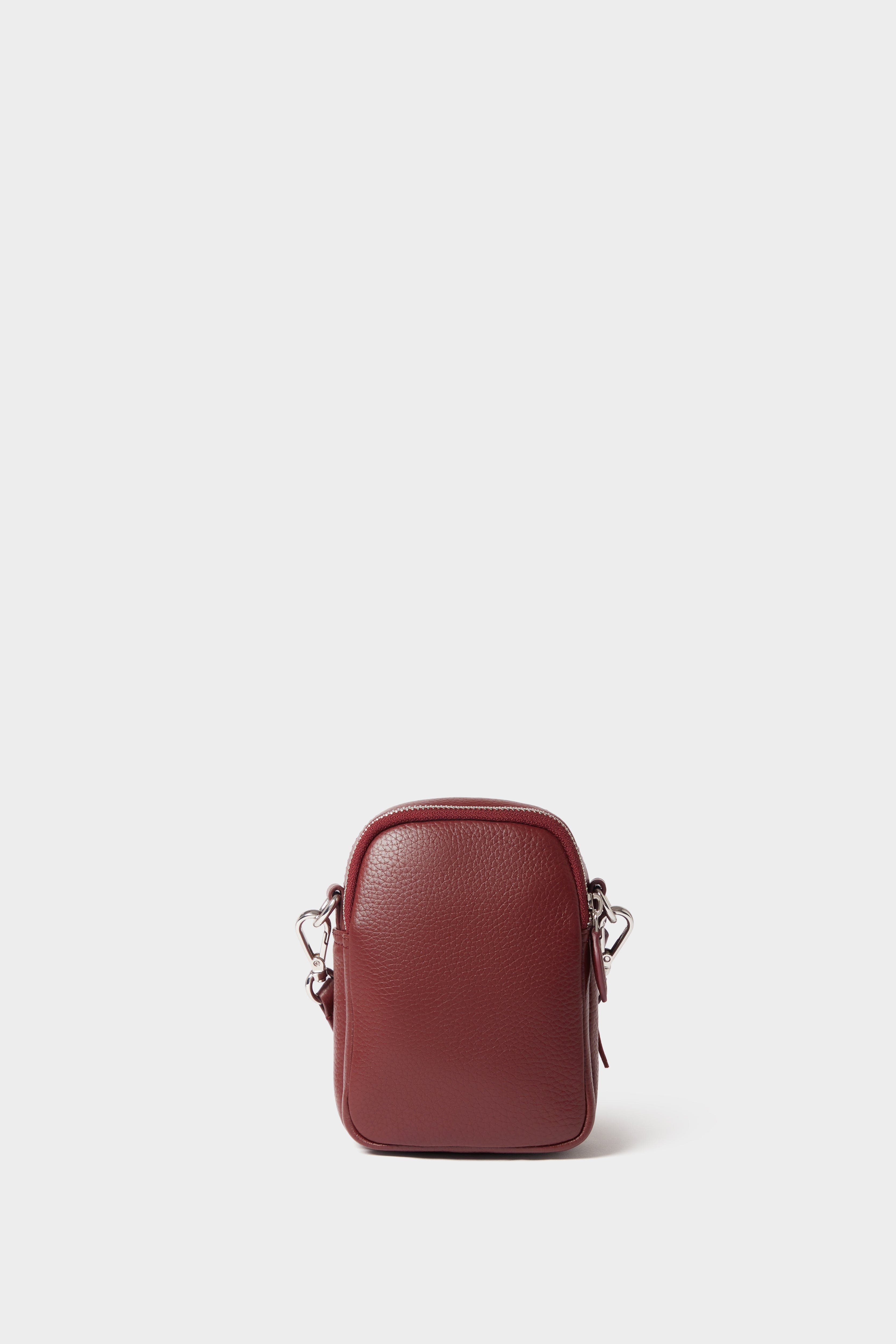 The Stella Leather Phone Bag, Alternate, color, Merlot