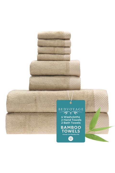 Luxury Viscose Odor & Mildew Resistant Towel Collection, 8pc Set