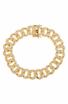 EYE CANDY LOS ANGELES Men's Cubic Zirconia Cuban Link Bracelet