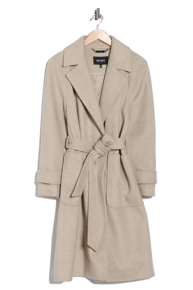 Missy Belted Wrap Coat, Alternate, color, OATMEAL