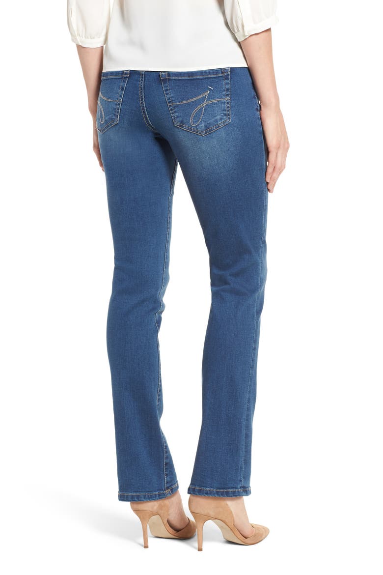 Jeans Peri Pull-On Straight Leg Jeans, Alternate, color, MEDIUM INDIGO