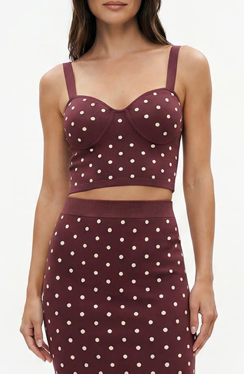 Tula Polka Dot Crop Camisole