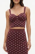 L'AGENCE Tula Polka Dot Crop Camisole