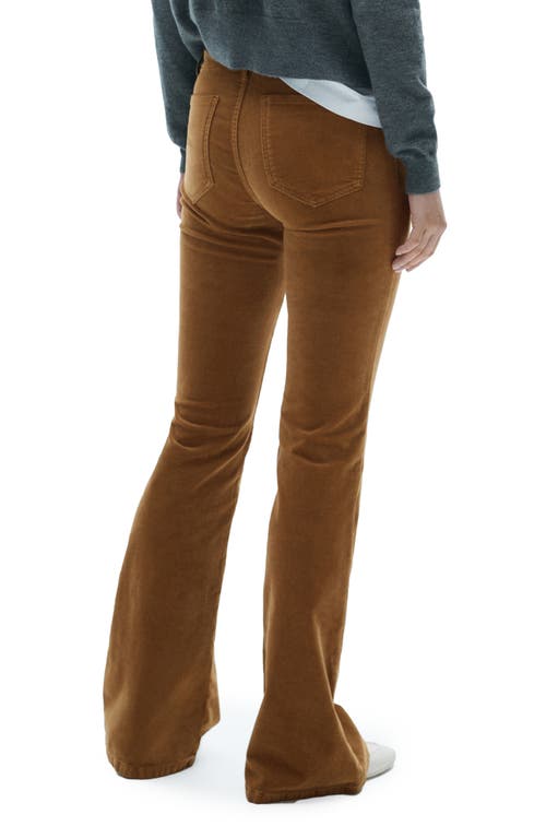 Mango Britney Flare Corduroy Pants In Medium Brown