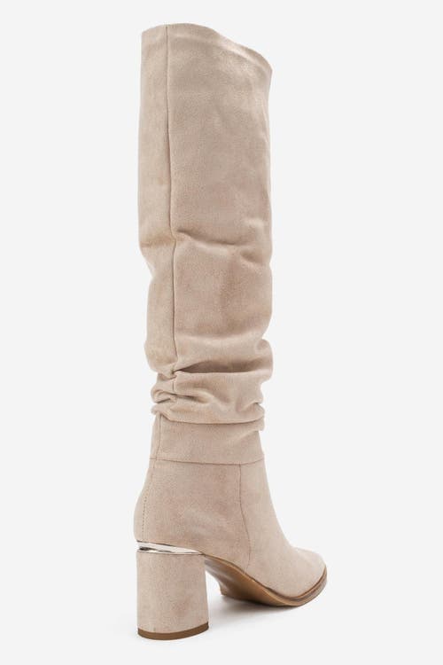 Prologue Shoes Vianella Block Heel Knee High Boot In Animal Print