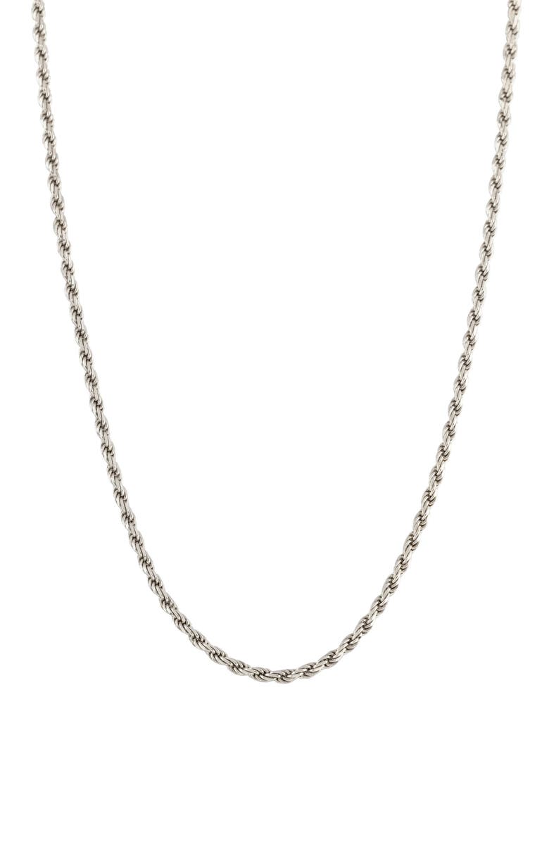 Serge DeNimes Silver Rope Necklace, Main, color, Silver