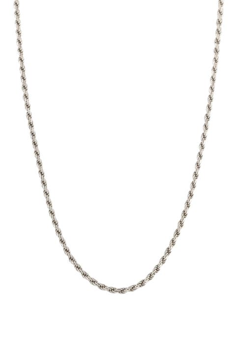 Silver Rope Necklace