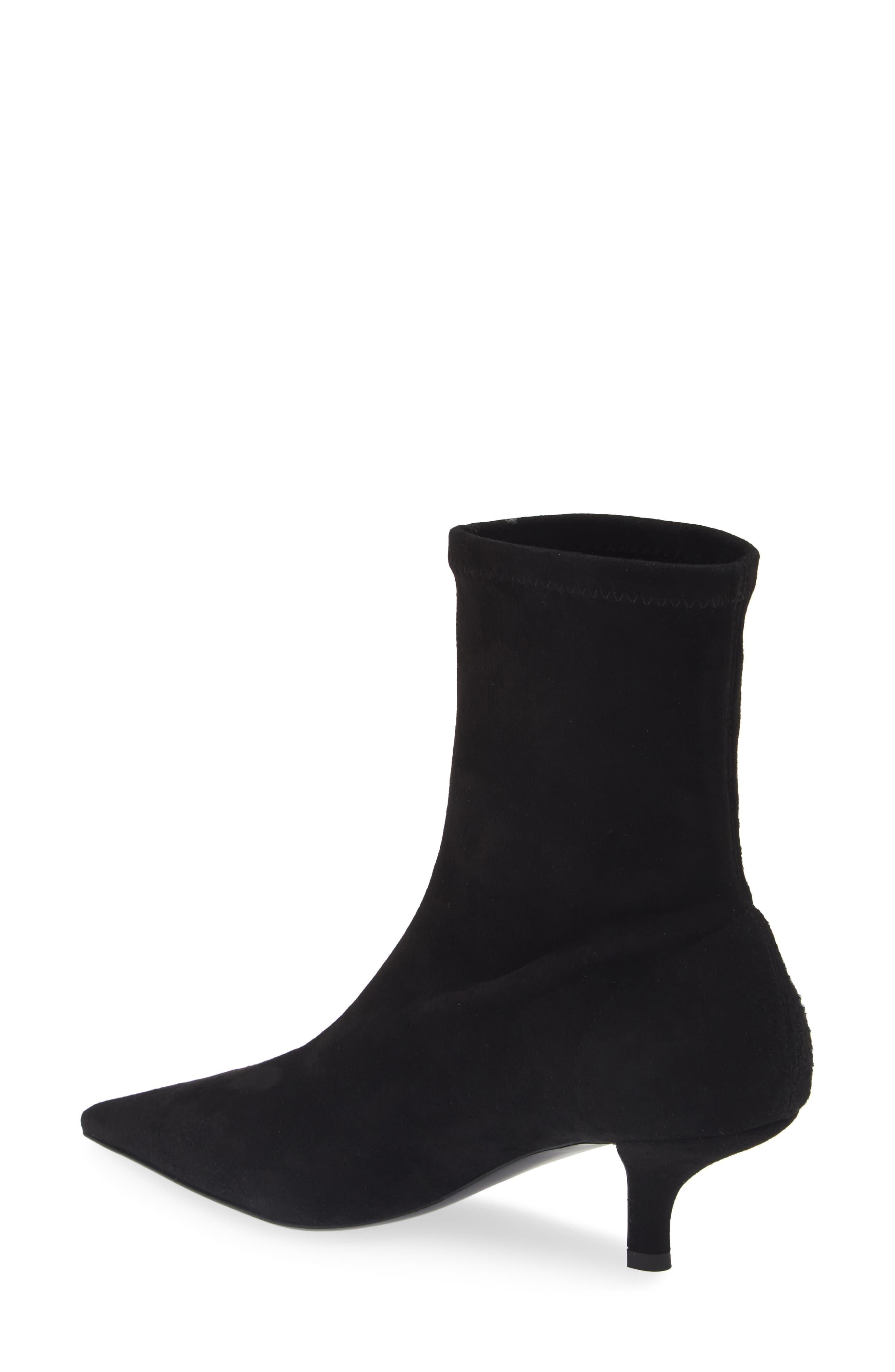 TOTEME Pointed Toe Sock Bootie, Alternate, color, Black