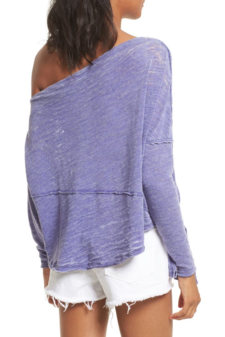 Love Lane Off the Shoulder Tee, Alternate, color, BLUE