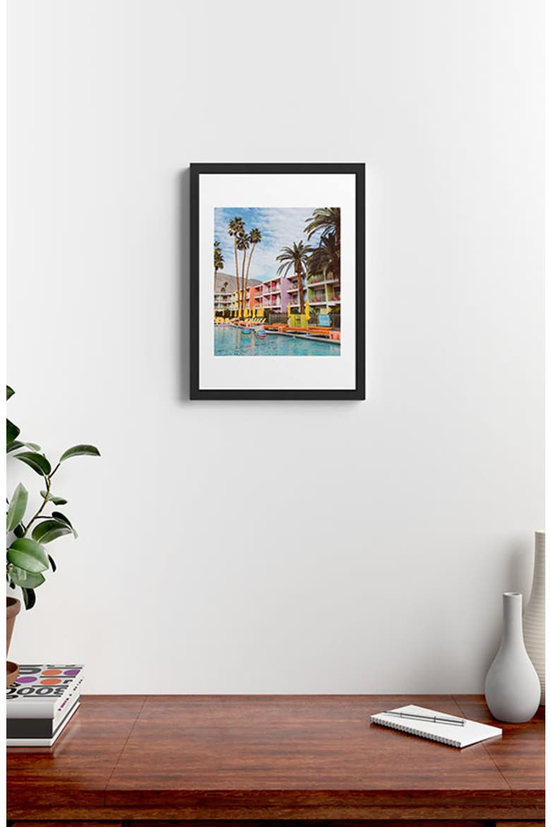Palm Springs Pool Day VII Framed Art Print, Alternate, color, BLUE