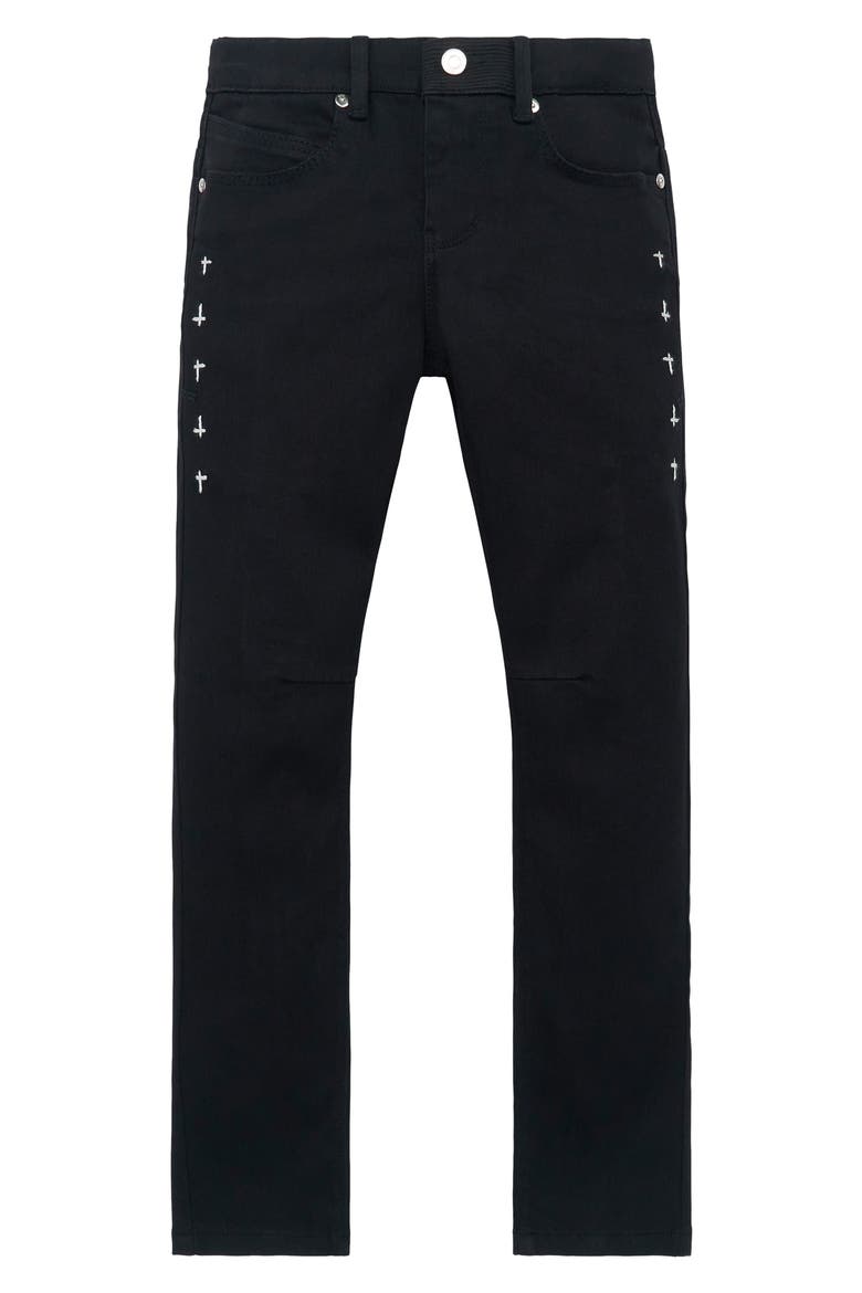 Kids' Carlo Skinny Jeans, Main, color, BLACK MULTI CROSS