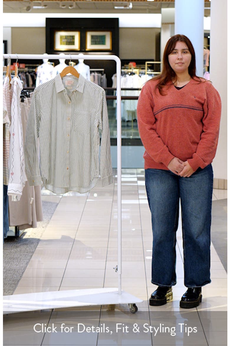 Jane California Relaxed Stripe Cotton Poplin Button-Up Shirt video