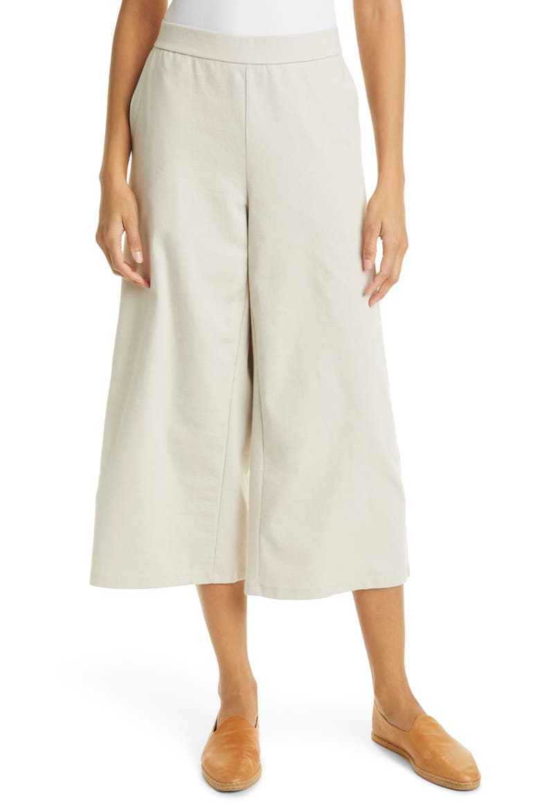 Crop Wide Leg Pants, Main, color, CHALK