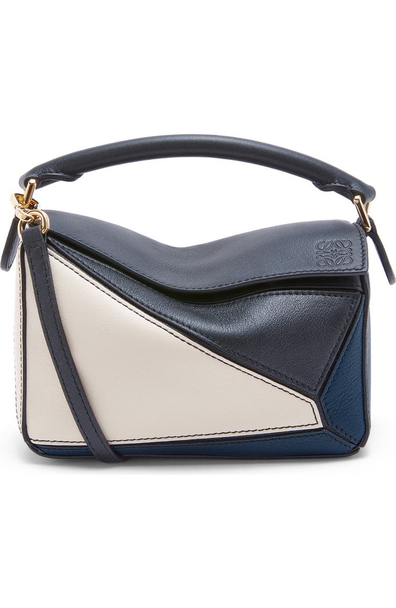 Loewe Mini Puzzle Colorblock Leather Bag, Main, color,