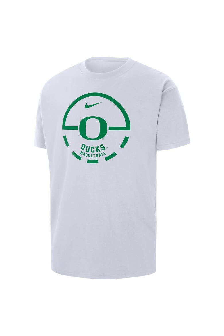 Men's Nike White Oregon Ducks Free Throw Basketball T-Shirt, Alternate, color, White