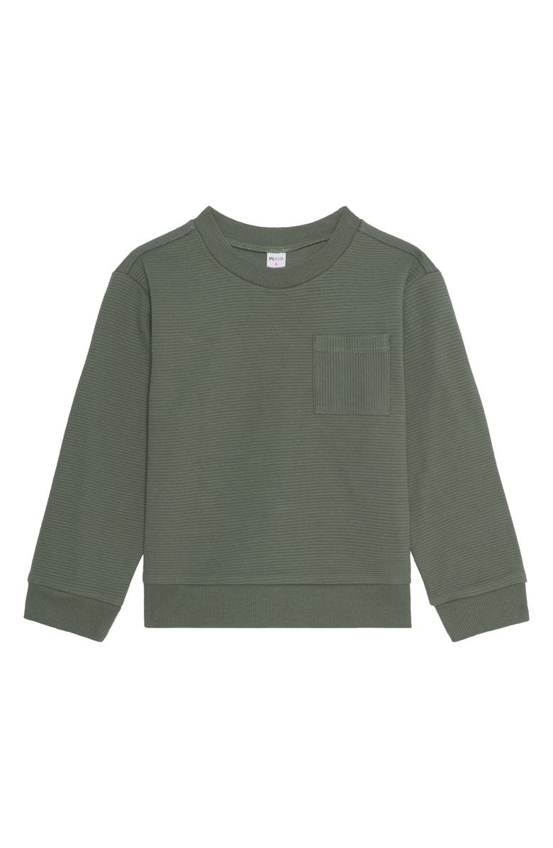 Petit Lem Kids' Ribbed Sweatshirt & Joggers Set, Alternate, color, Olive Green