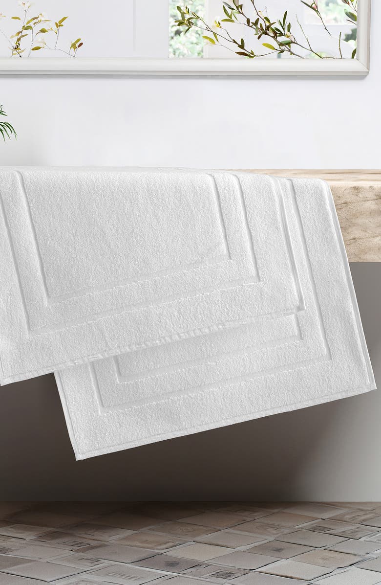 Linum Home Textiles 2-Pack Anovia Cotton Bath Mats, Alternate, color, White