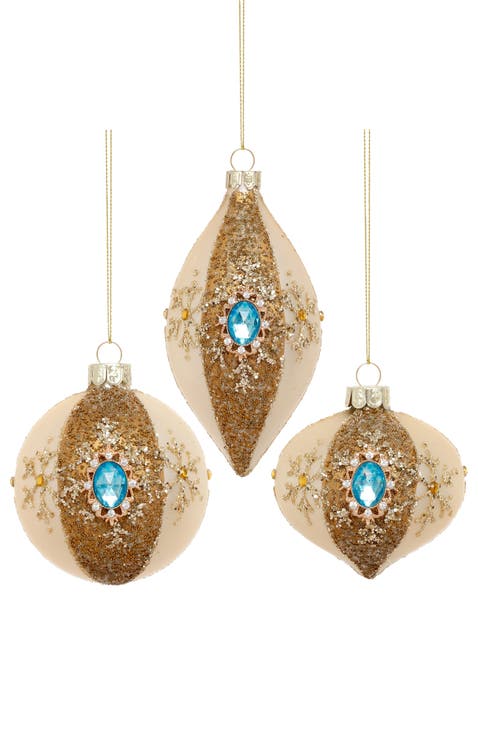Christmas Jeweled Ornament, Box of 6
