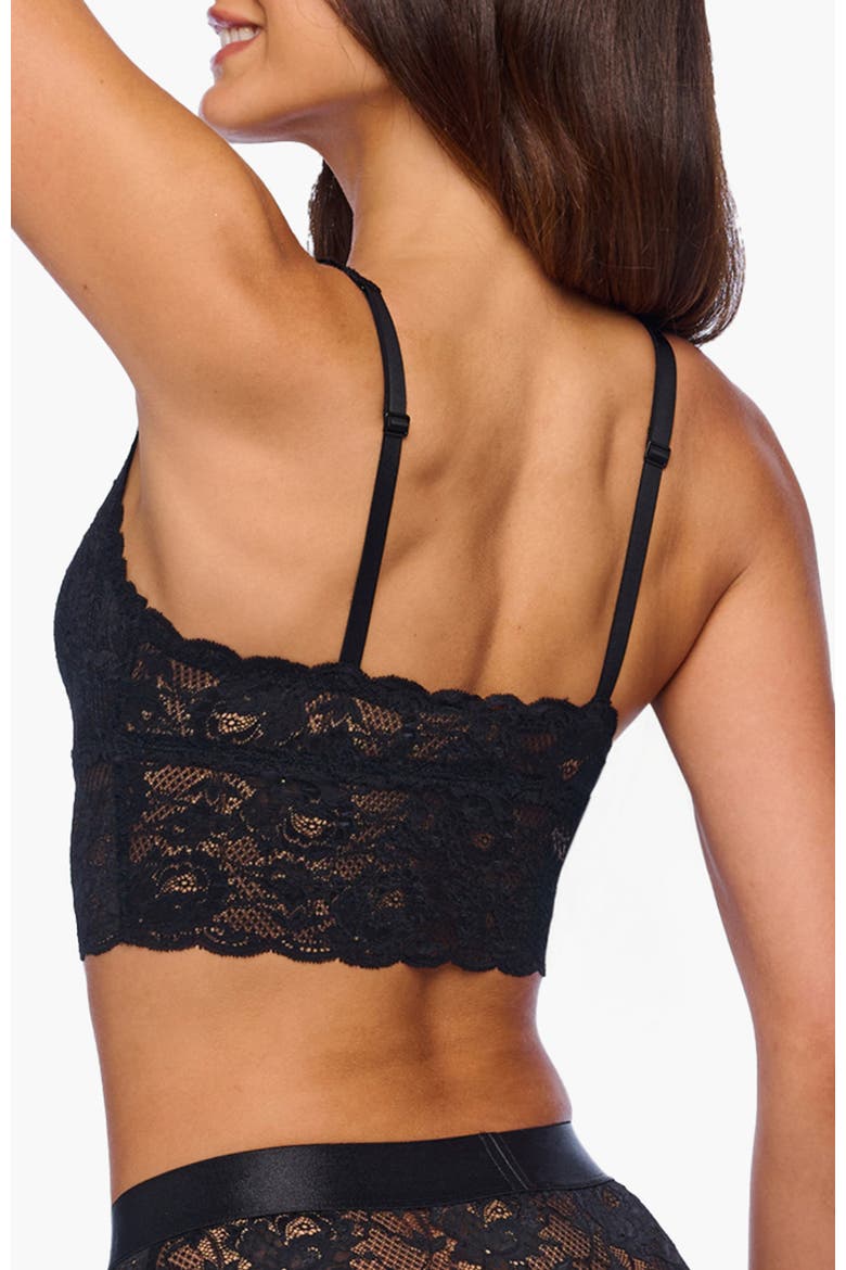 Nsn Plungie Longline Bralette, Alternate, color, Black