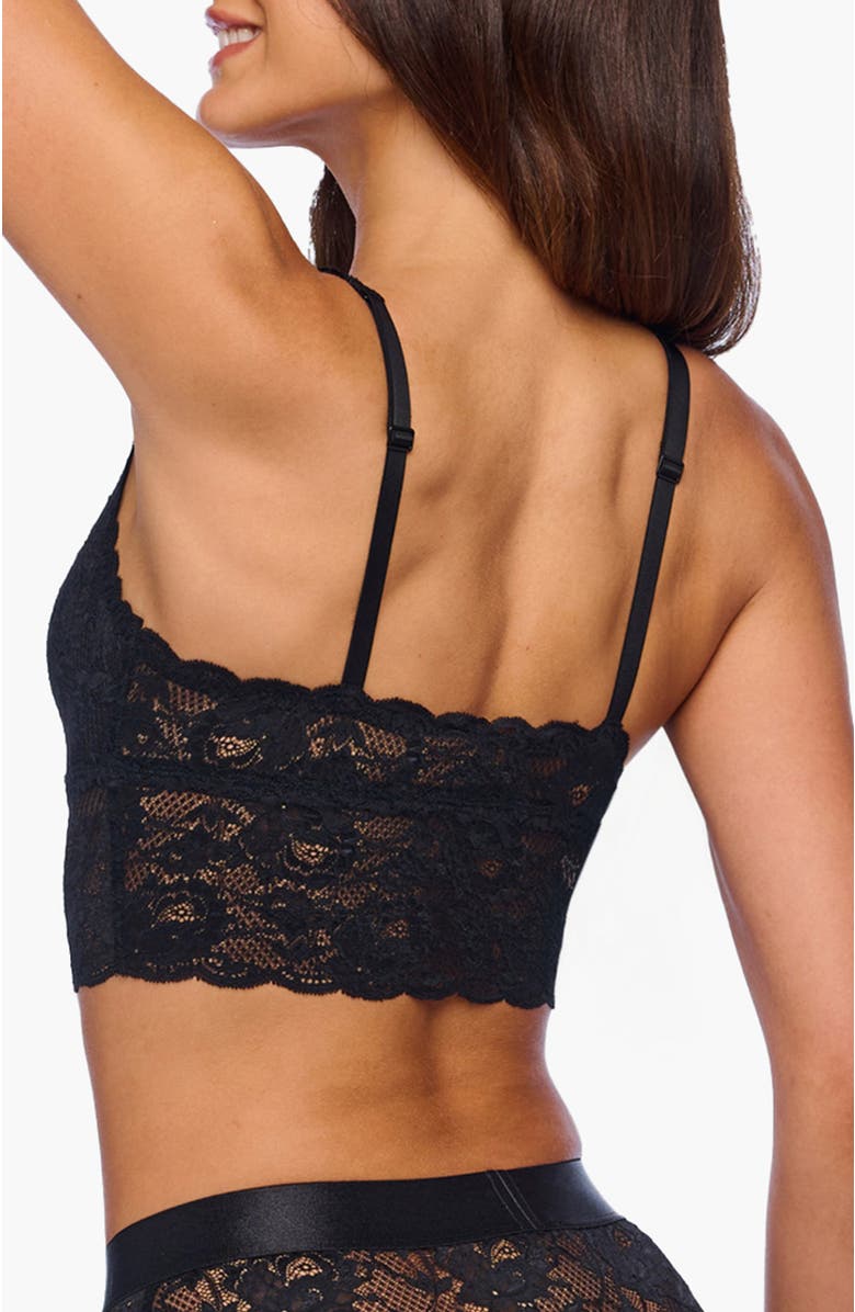 Cosabella Nsn Plungie Longline Bralette, Alternate, color, Black
