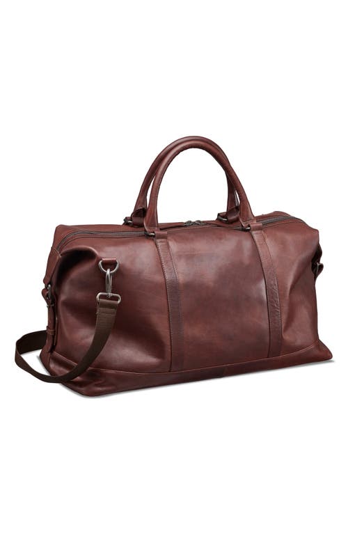 Mancini Carry-on Leather Duffle Bag In Brown