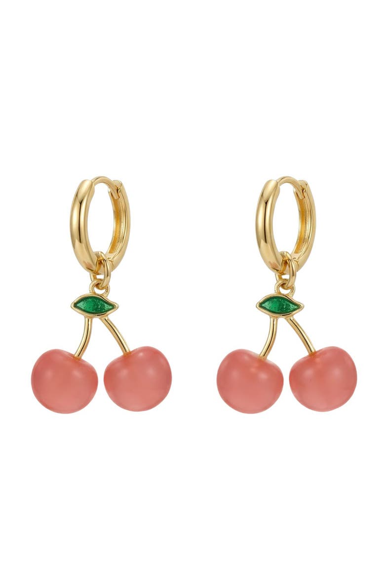 Harvest Agate Charm Earrings in Cherry, Main, color, Pink