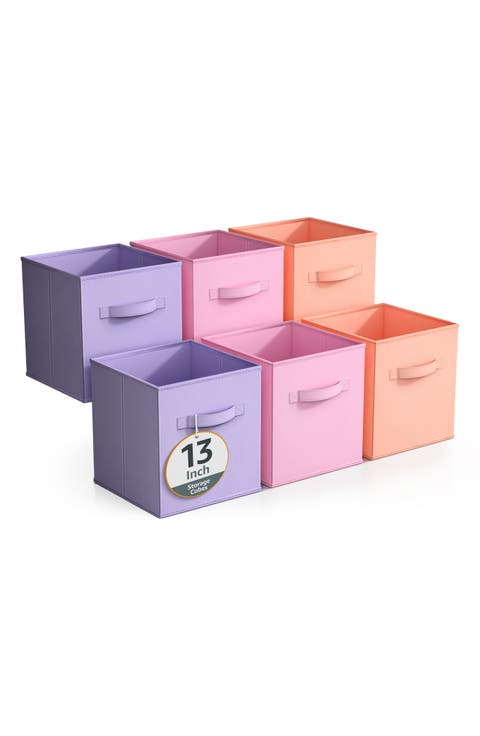 6-Pack Large Collapsible Storage Bins