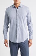 Peter Millar Jackson Crown Lite Microcheck Performance Twill Button-Up Shirt