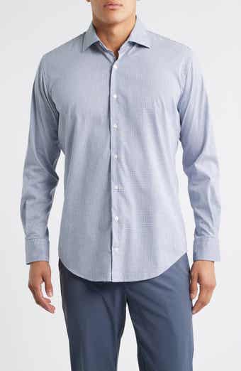 Jackson Crown Lite Microcheck Performance Twill Button-Up Shirt