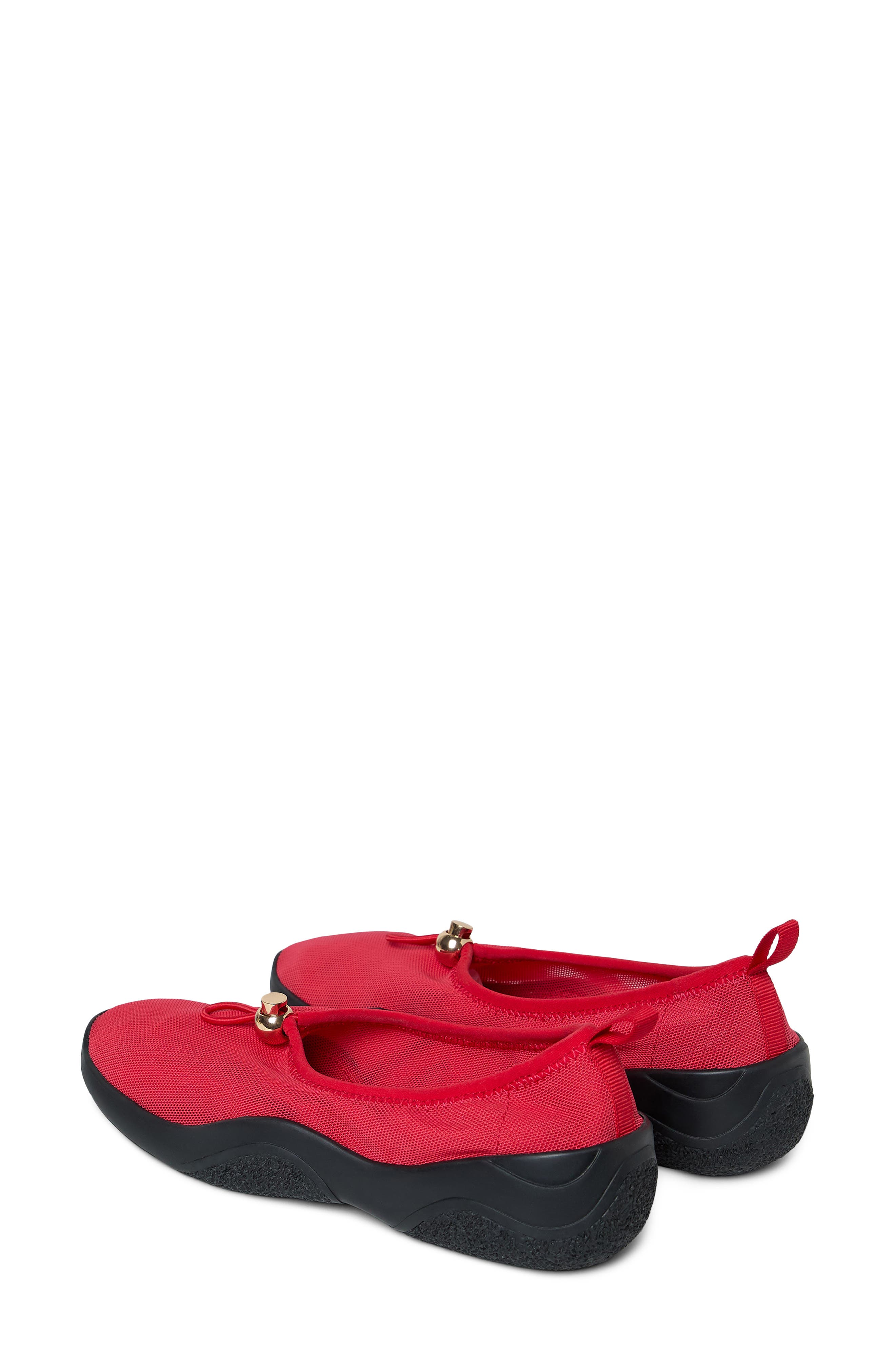 Loeffler Randall Raina Stretch Knit Flat, Alternate, color, Red/ Black