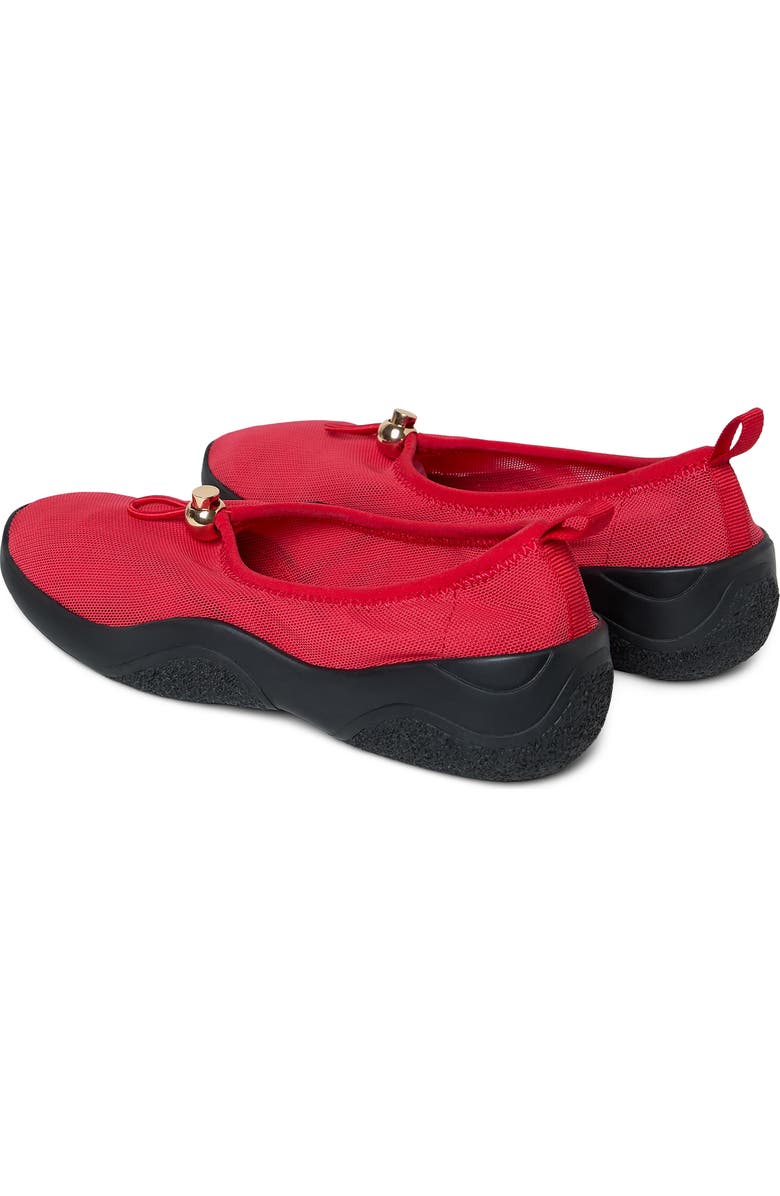 Loeffler Randall Raina Stretch Knit Flat, Alternate, color, Red/ Black
