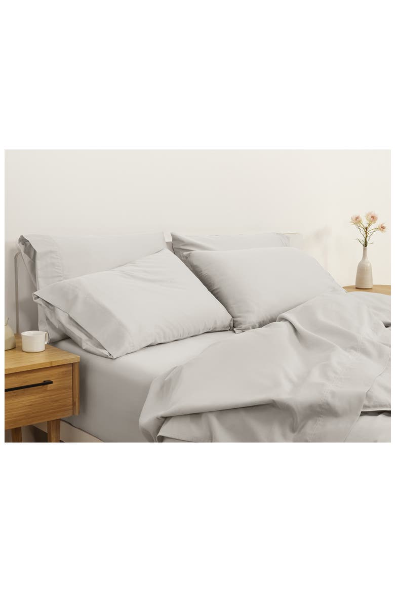 Sateen 276 Thread Count Organic Cotton Sheet Set, Alternate, color, GRAY