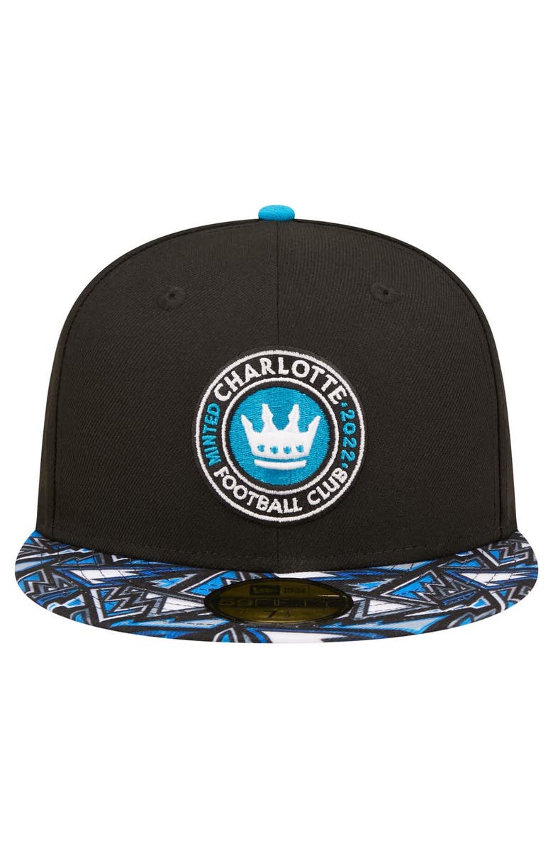 New Era Men's New Era Black Charlotte FC Element Tech Pack 59FIFTY Fitted Hat, Alternate, color, Black