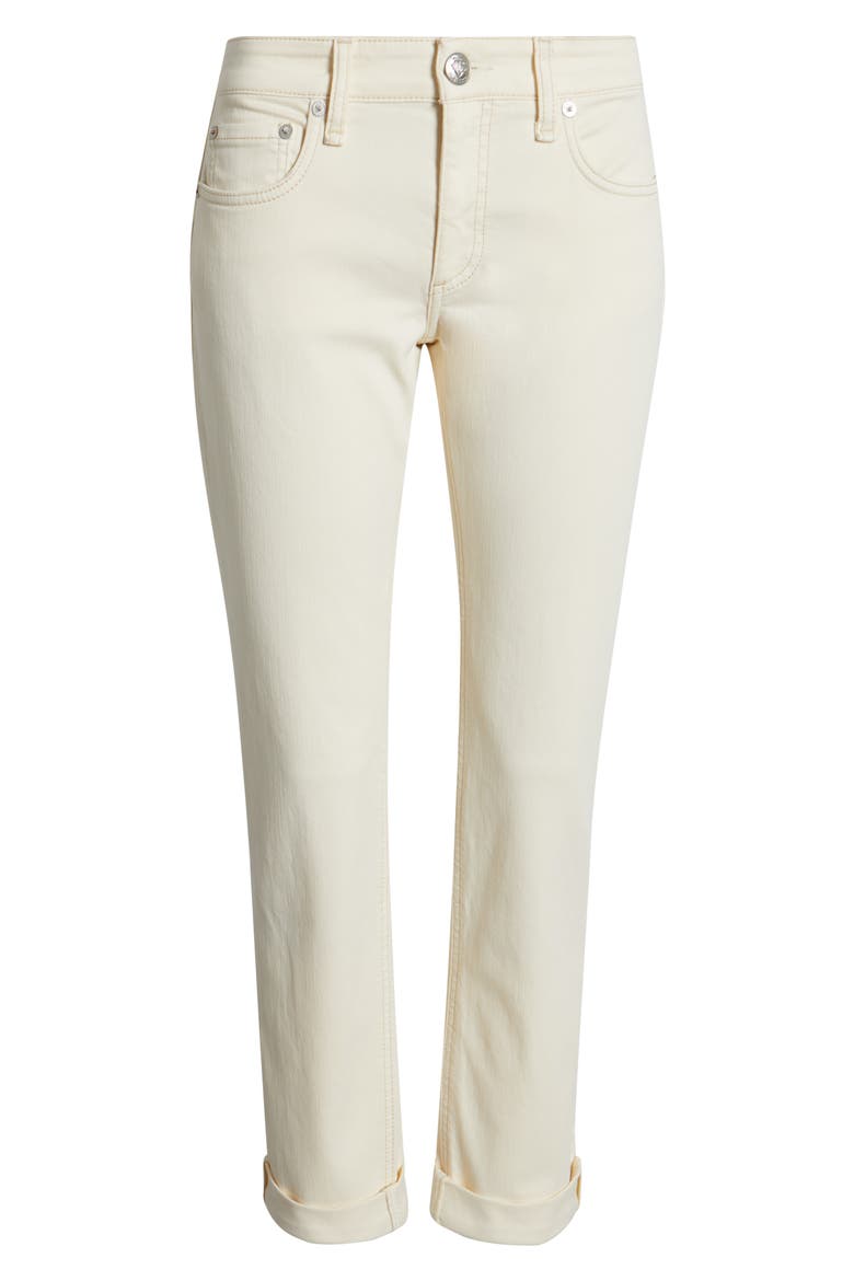 Dre Low Rise Slim Boyfriend Jeans, Alternate, color, ECRU