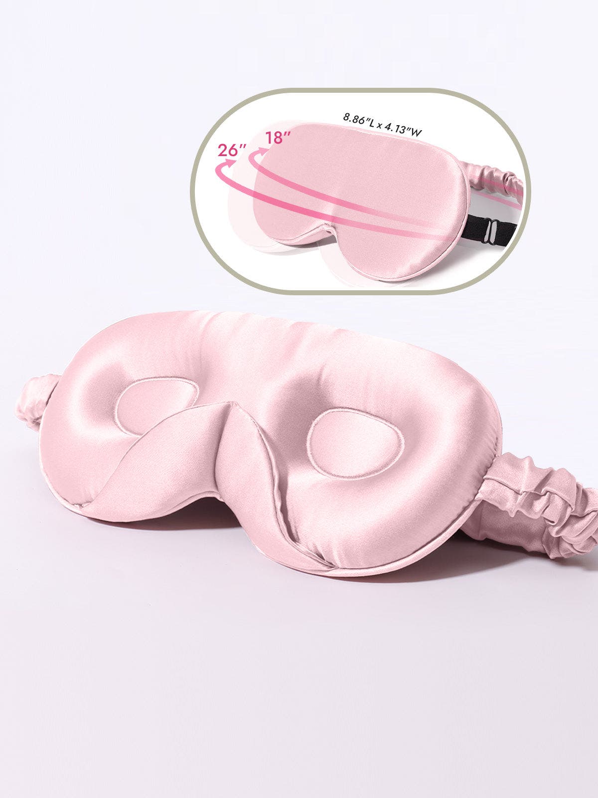 Silksilky 22 Momme Mulberry Silk Upgraded 3d Adjustable Eye Mask In Pink