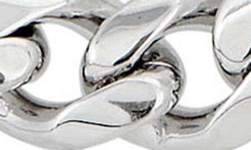 Savvy Cie Jewels Flat Curb Chain Necklace In Silver
